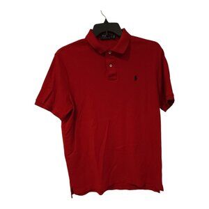 Polo Ralph Lauren Custom Fit Red Short Sleeve Polo Shirt Large Pony Size Large